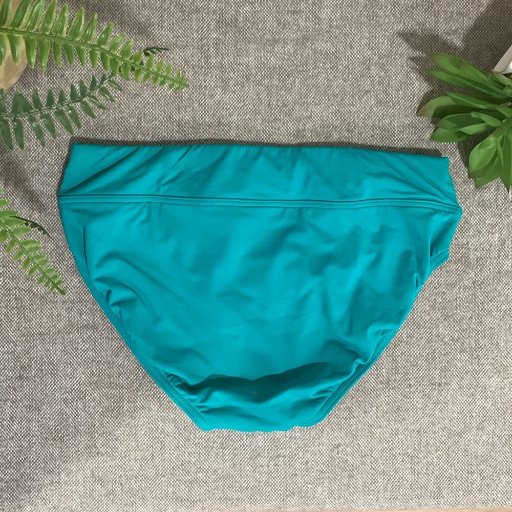 Lands End Aqua Jade Women's Tummy Control High
Waisted Bikini Bottom 4 NWOT - Picture 4 of 7
